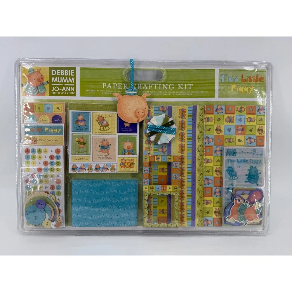 Debbie Mumm Jo-Ann This Little Piggy Paper Crafting Kit Scrapbook 12x12 RARE New